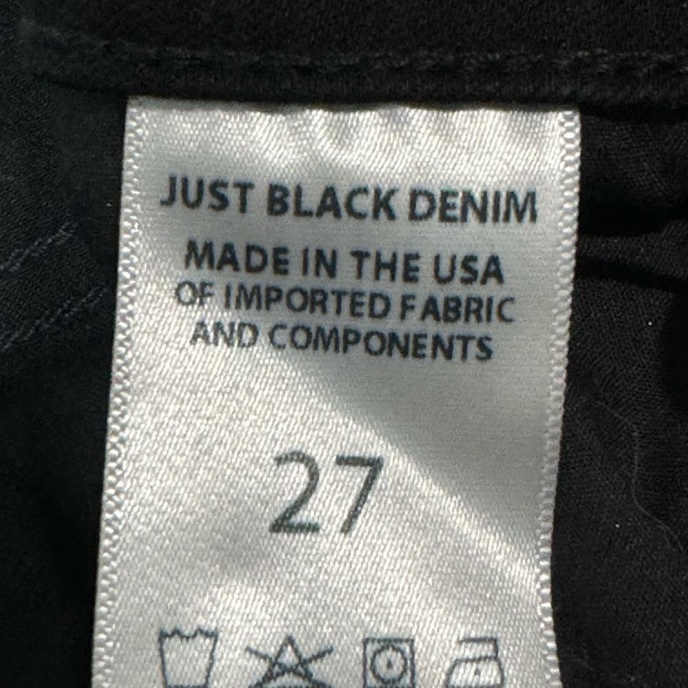 JBD High Rise Deconstructed Skinny Jean, Black Denim, Size 27, New without tags, - Picture 8 of 11